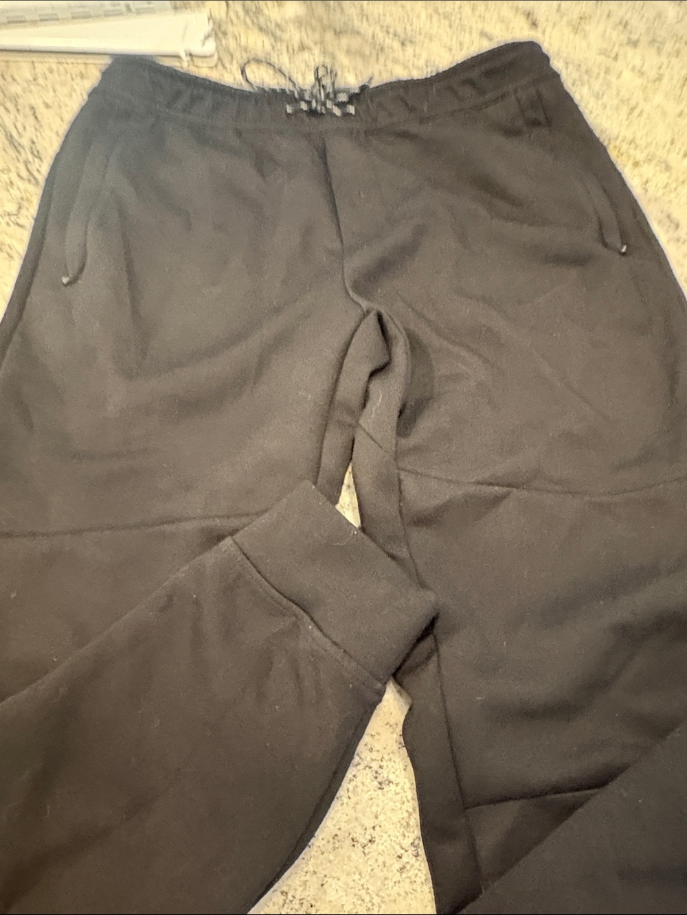 American Eagle Men's Black Fleece Jogger Pants - Casual Comfort medium